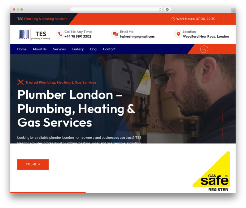 Theme WordPress Plumer - tesheating.com