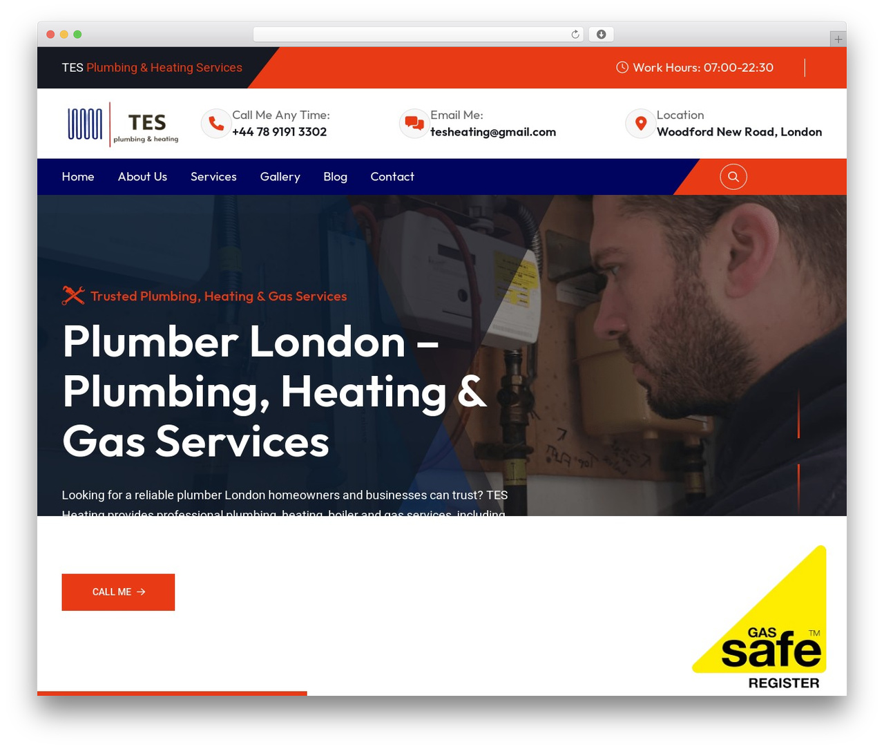Theme WordPress Plumer - tesheating.com