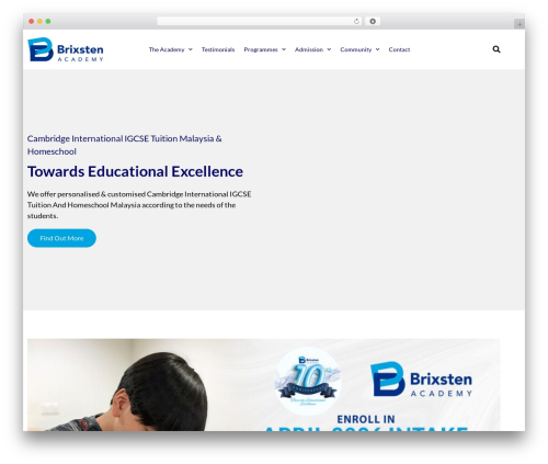 WordPress theme Hello Elementor - www.brixstenacademy.com