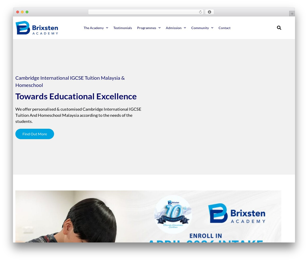 WordPress theme Caltheme - www.brixstenacademy.com