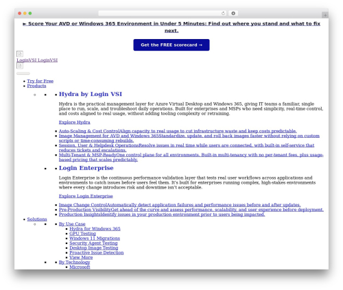 WordPress theme LoginVSI Theme - loginvsi.com