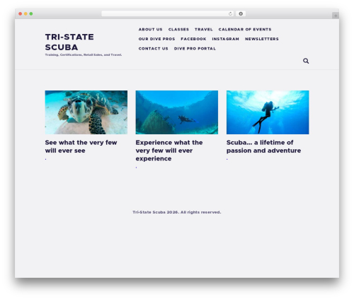 Briny WordPress theme - tristatescuba.com