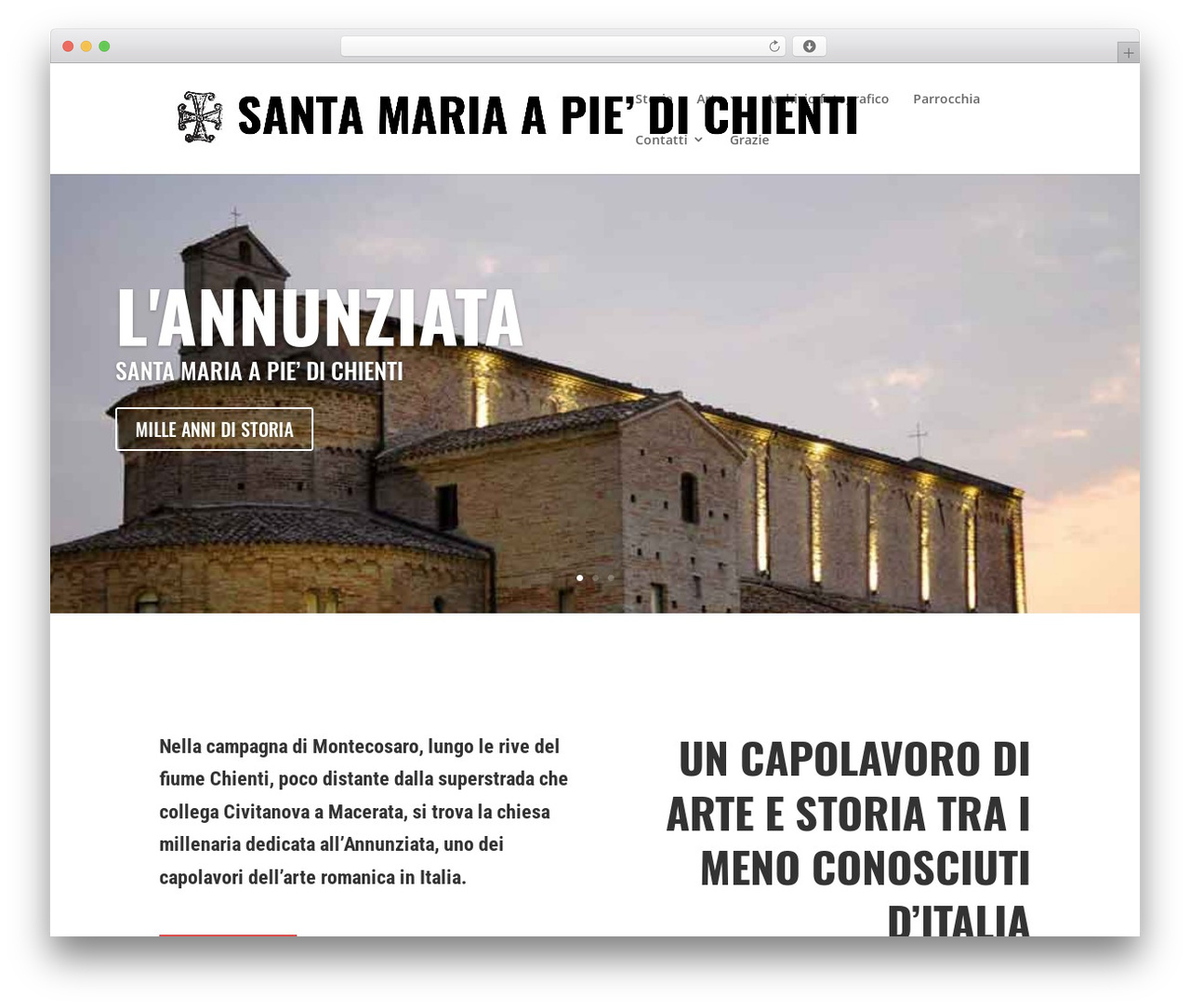 Divi WordPress theme - santamariapiedichienti.it
