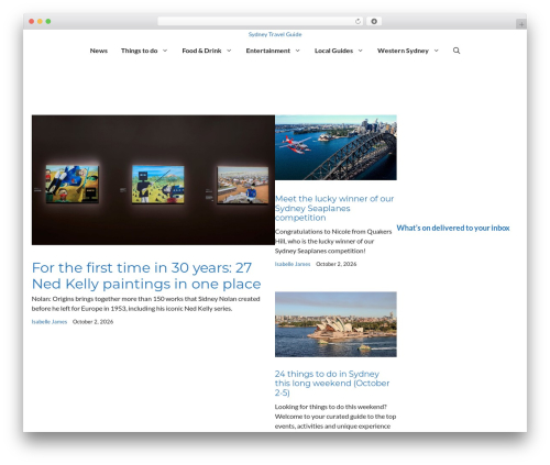 GeneratePress WordPress theme - www.sydneytravelguide.com.au
