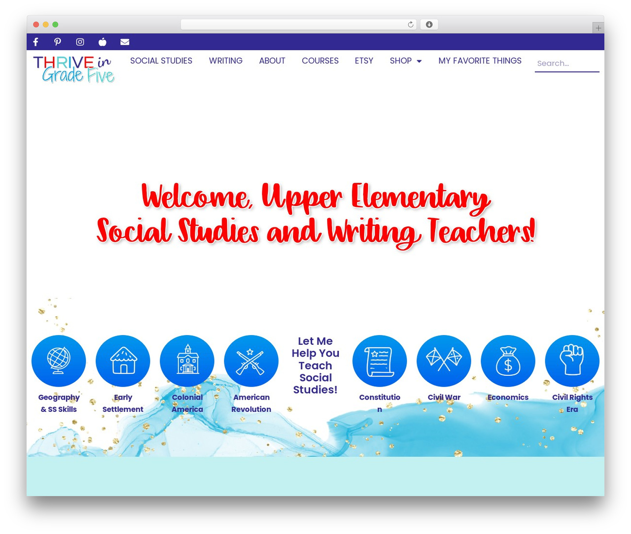 Theme WordPress Happy Teacher Theme - thriveingradefive.com