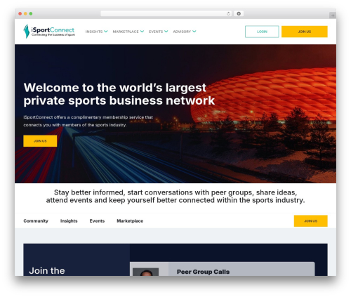 WordPress theme Foundry Digital - isportconnect.com