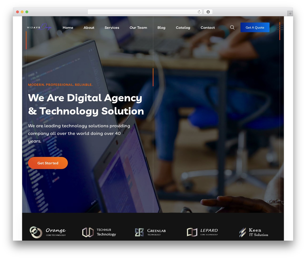 Braintech company WordPress theme - vijaysdesign.com