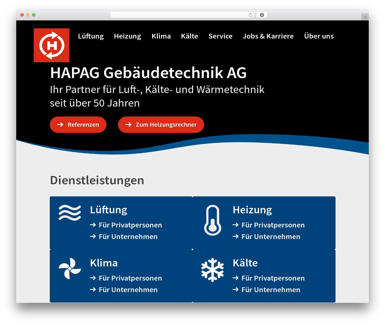 Hapag top WordPress theme - hapag.ch
