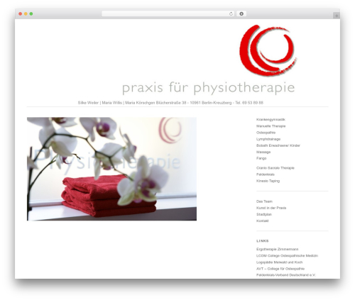 Physio WordPress theme - physio-bluecher.de