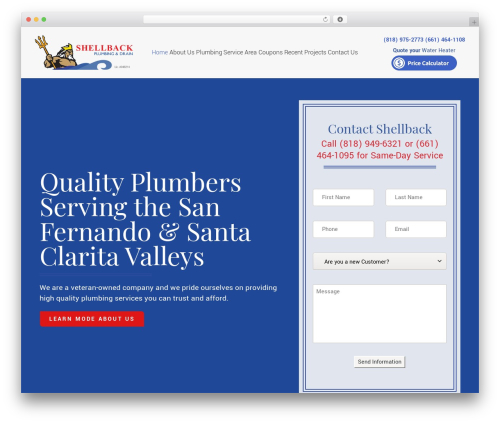 Shellback Plumbing Theme WordPress theme - shellbackplumbing.com