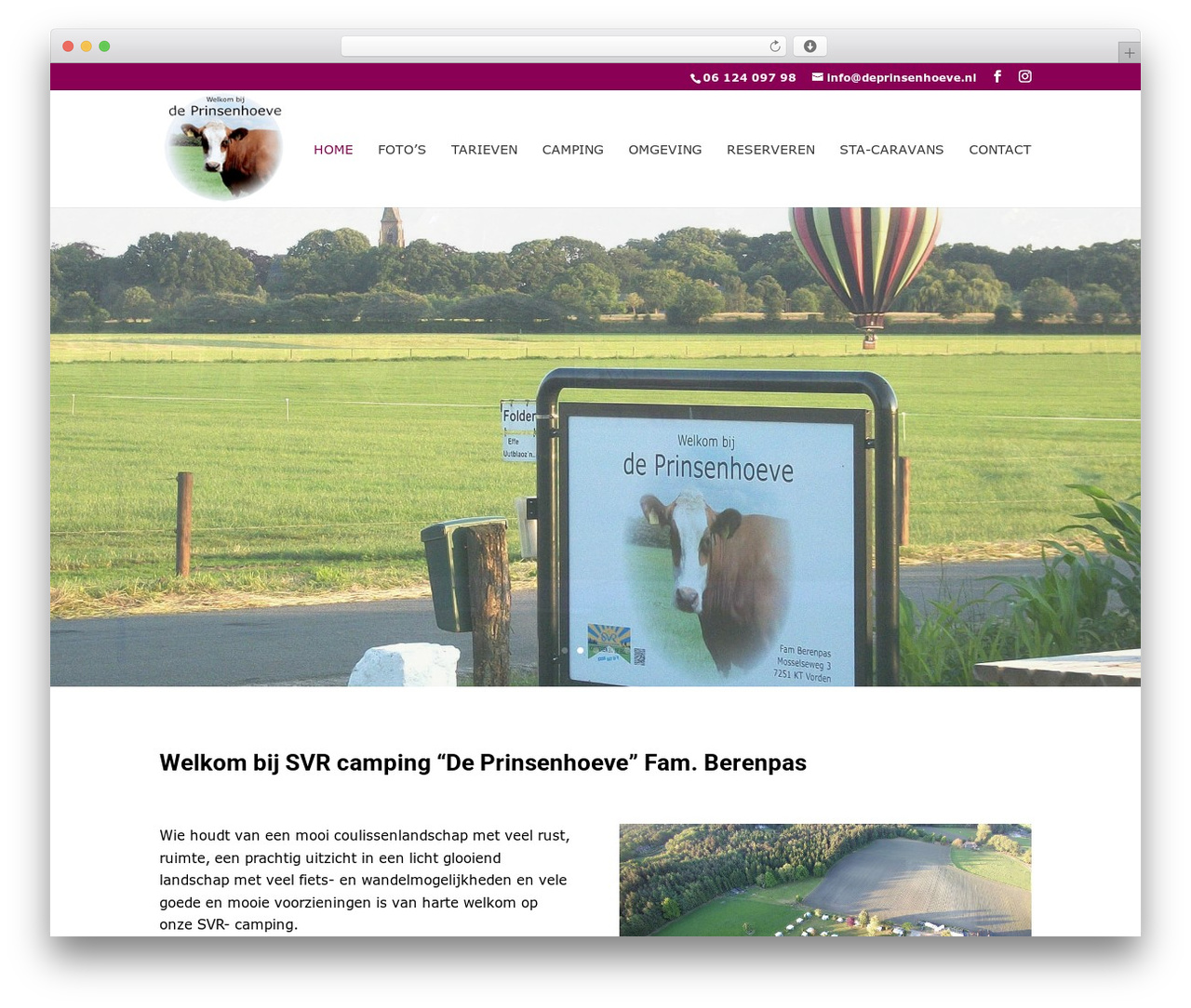 Theme WordPress Divi - deprinsenhoeve.nl
