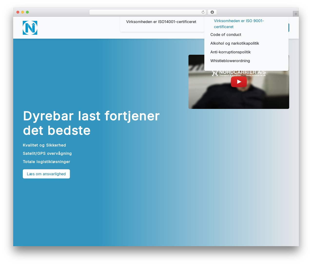YOOtheme top WordPress theme - nordcarrier.dk