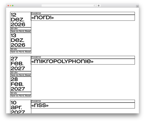 WordPress theme Ensemble Phoenix - ensemble-phoenix.ch