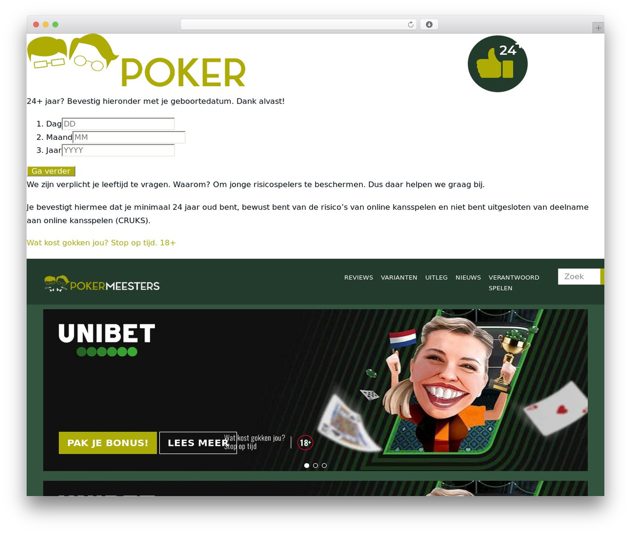 WordPress theme Meesters Theme - pokermeesters.nl