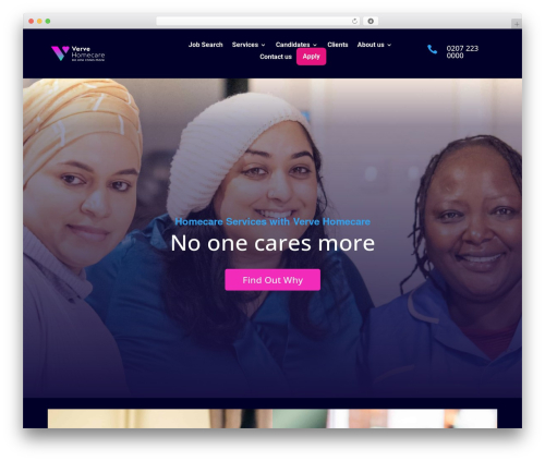 WordPress website theme Divi - verve-homecare.co.uk